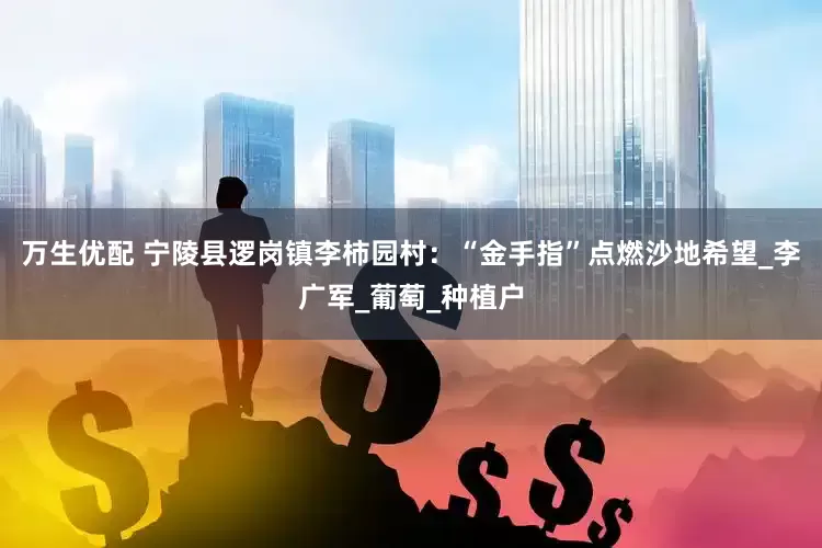 万生优配 宁陵县逻岗镇李柿园村：“金手指”点燃沙地希望_李广军_葡萄_种植户